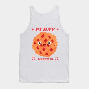 Pi Day March 14 Kawaii Pie Tank Top